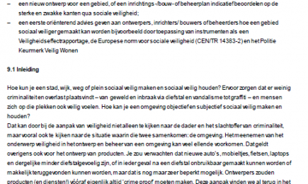 Hoofdstuk 9 Basisboek Integrale Veiligheid – Veilig Ontwerp en Beheer (CPTED)